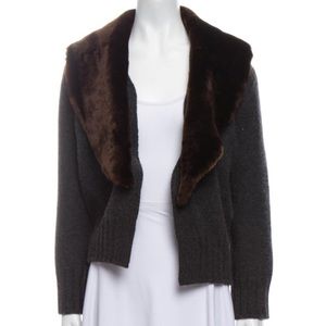 HERMÈS Cardigan open front sweater. Luxurious